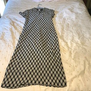 C2 black plaid maxi dress.